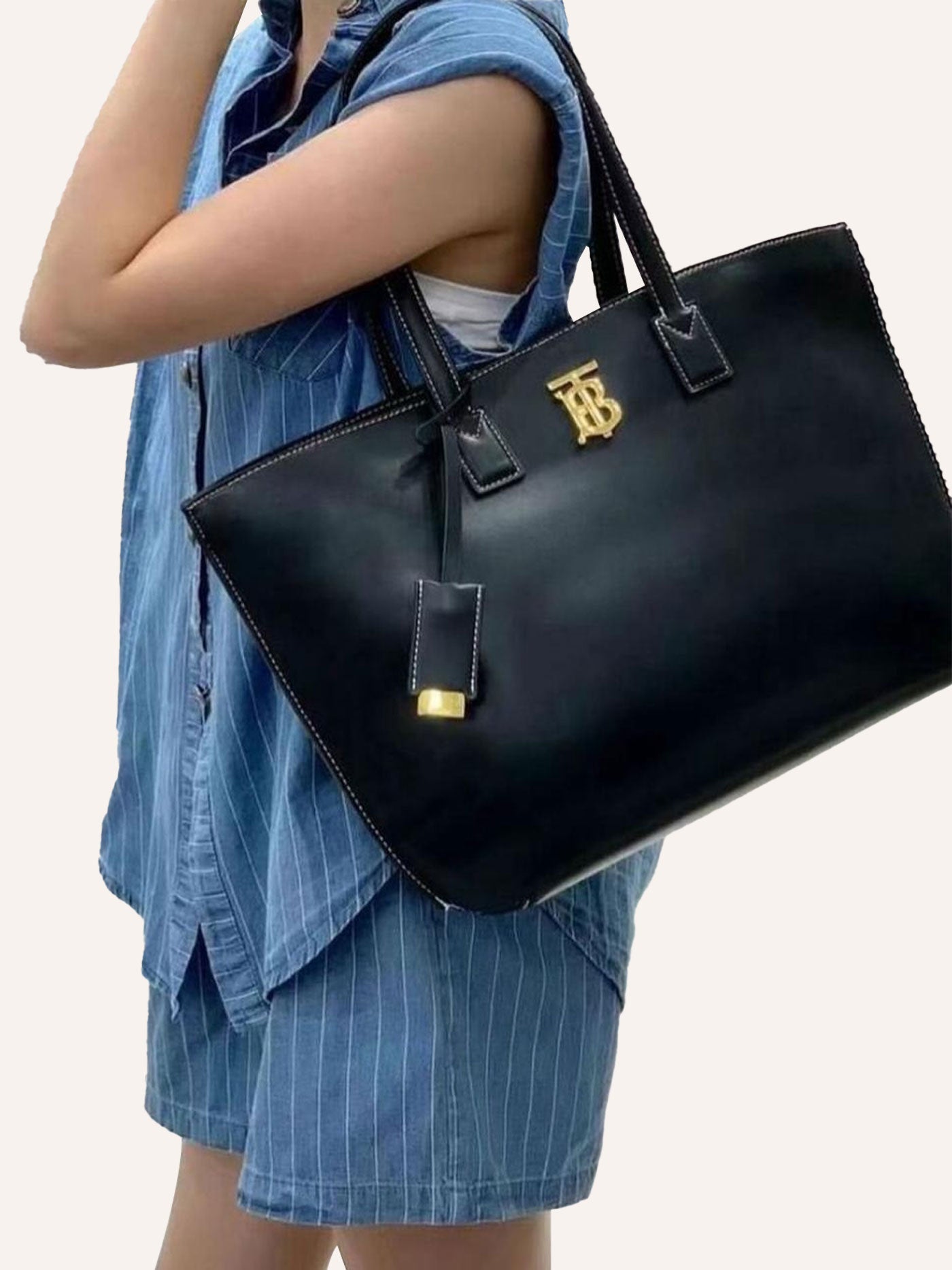 Burberry black tote bag