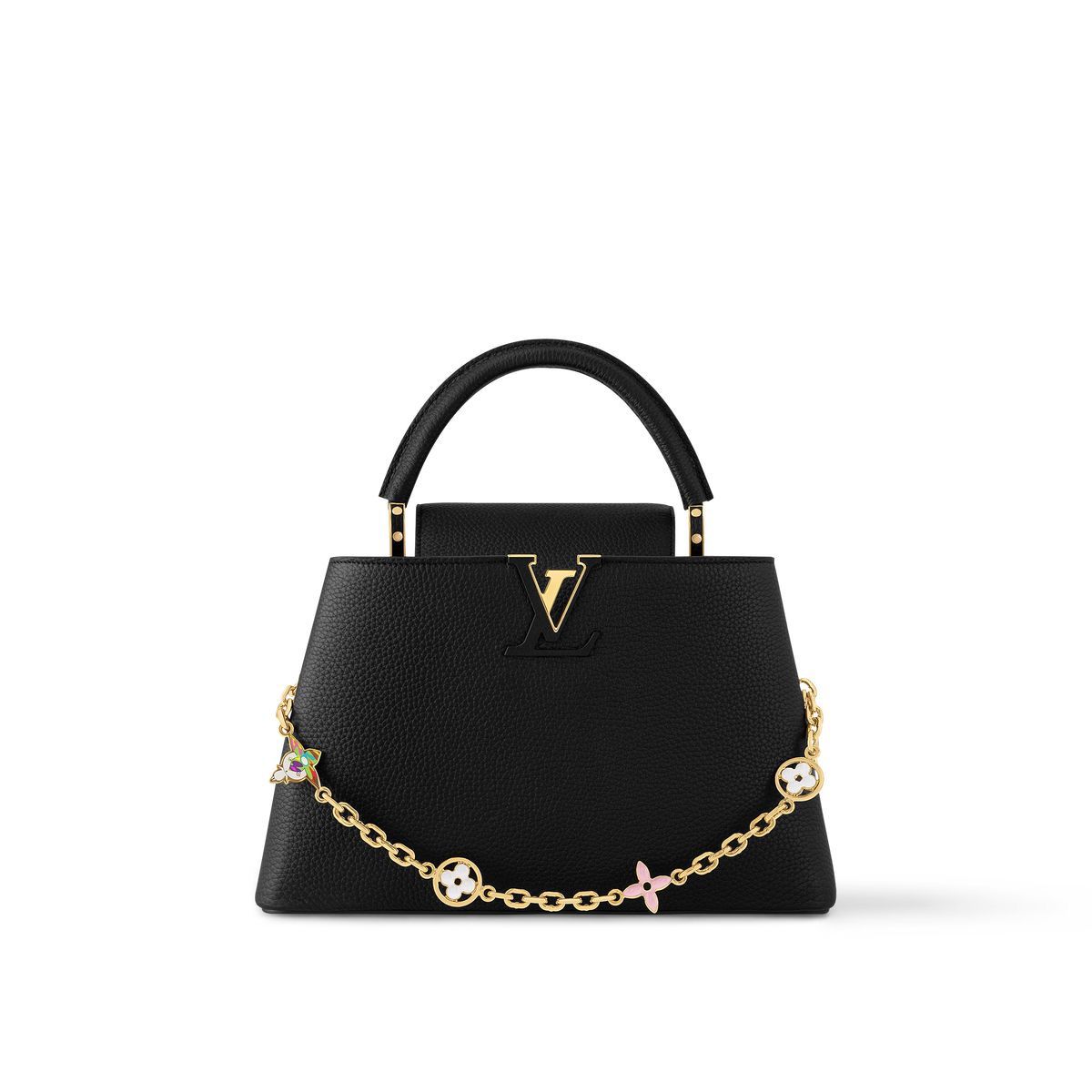 LV Capucines Mini Handbag with Chain