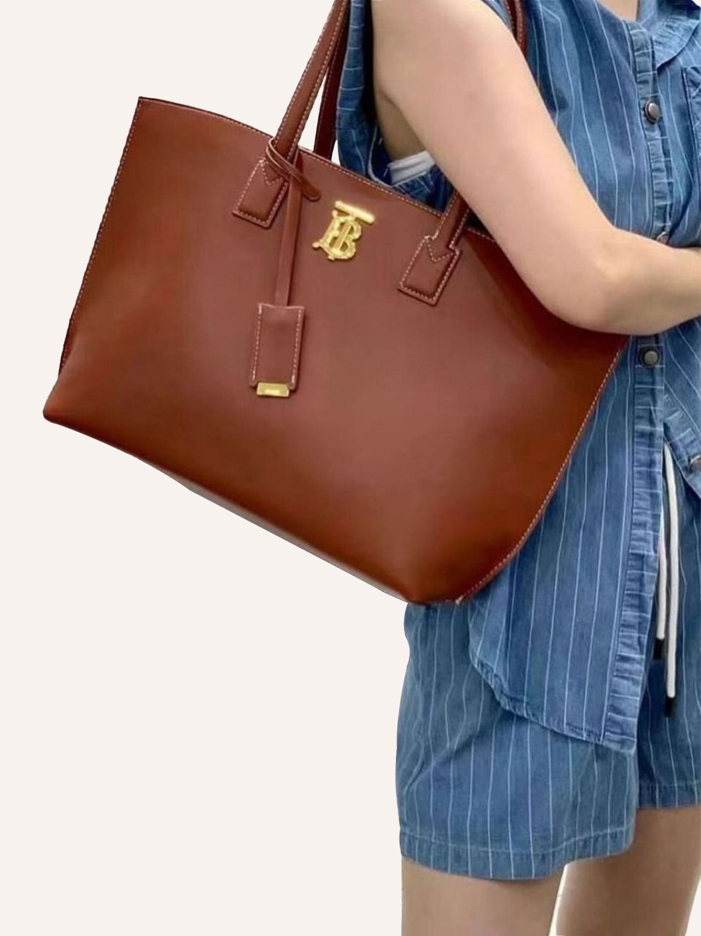 Burberry brown tote bag