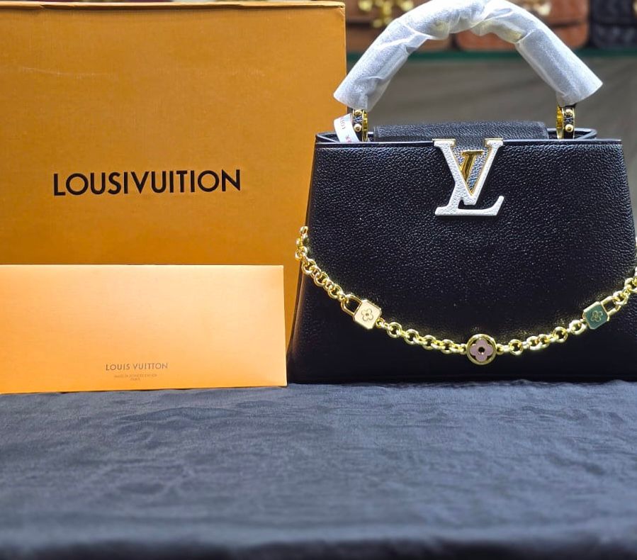 LV Capucines Mini Handbag with Chain