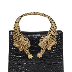 Roberto Cavalli Python Print Roar Bag