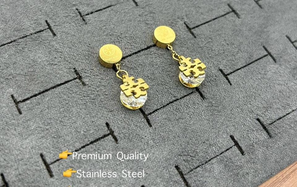 S.Steel Tory Burch Earrings