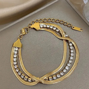 Zirconia Snake chain  Bracelet 