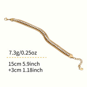 Zirconia Snake chain  Bracelet 
