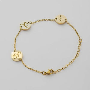 Sabar-shukar-tawakal  chain bracelet stainless steel