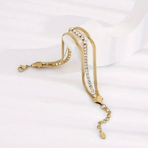 Zirconia Snake chain  Bracelet 