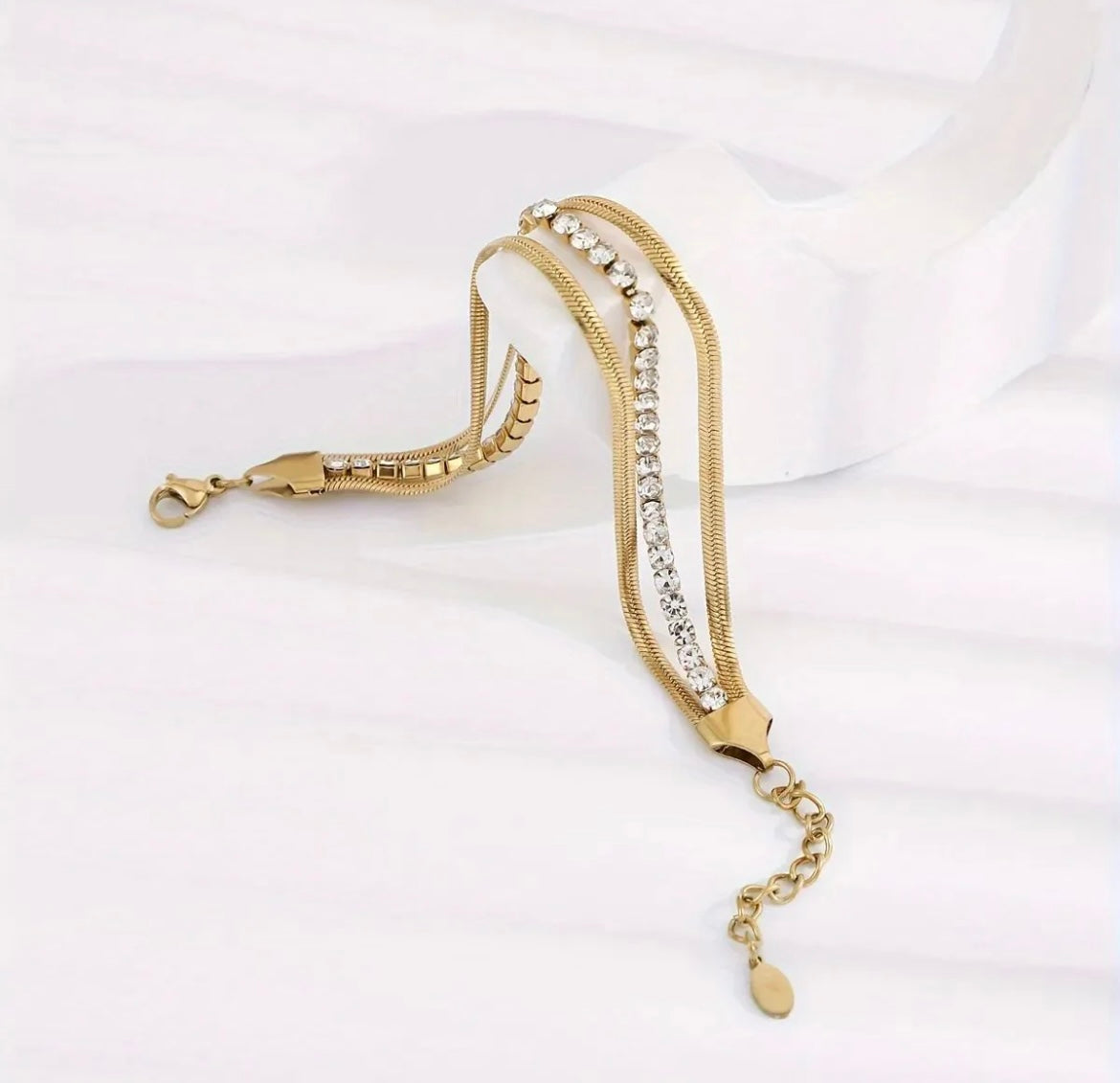 Zirconia Snake chain  Bracelet 