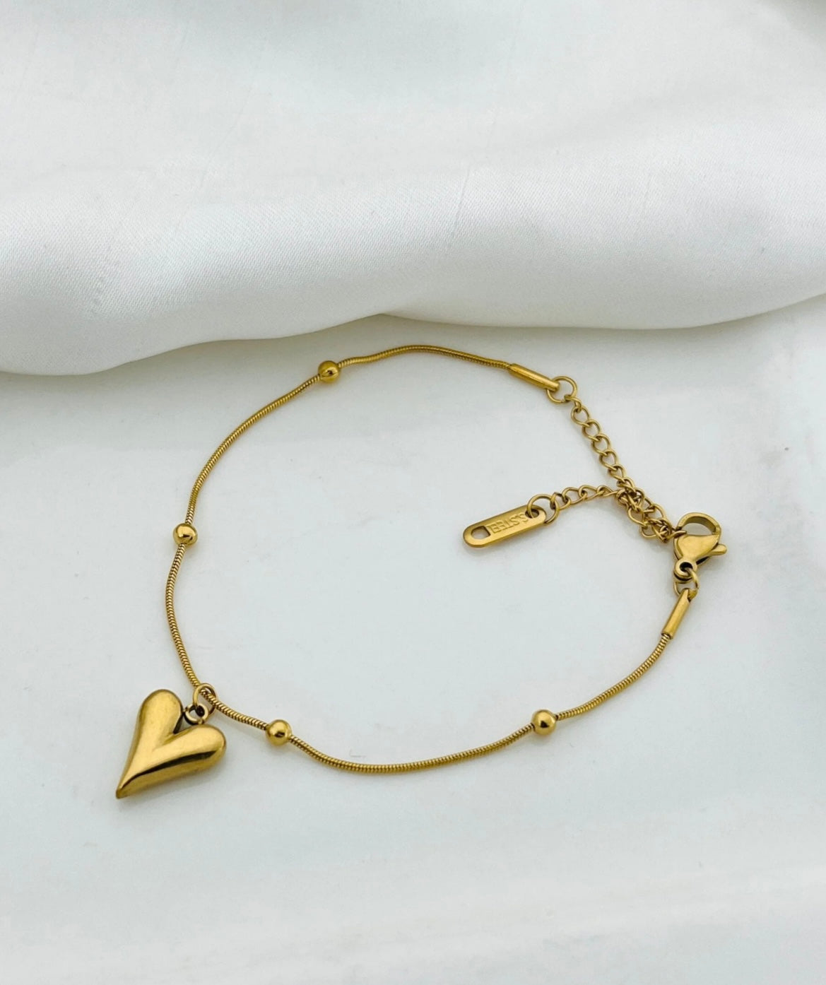 Gold Plated Heart Shape Bracelet 