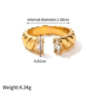 Crystal Kiss Ring (Adjustable)