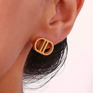 S.Steel C.Dior  Ear Studs