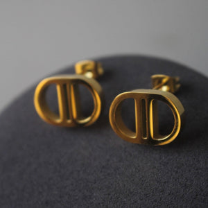 S.Steel C.Dior  Ear Studs