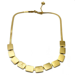 S.steel Chanel Necklace With Snake Chain