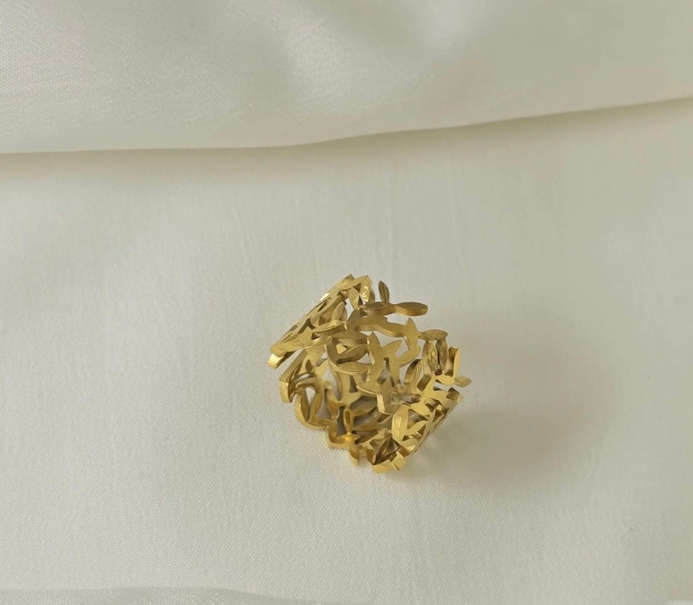 S.steel Cluster Ring (Adjustable)