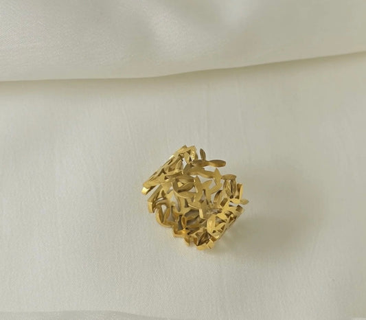 S.steel Cluster Ring (Adjustable)