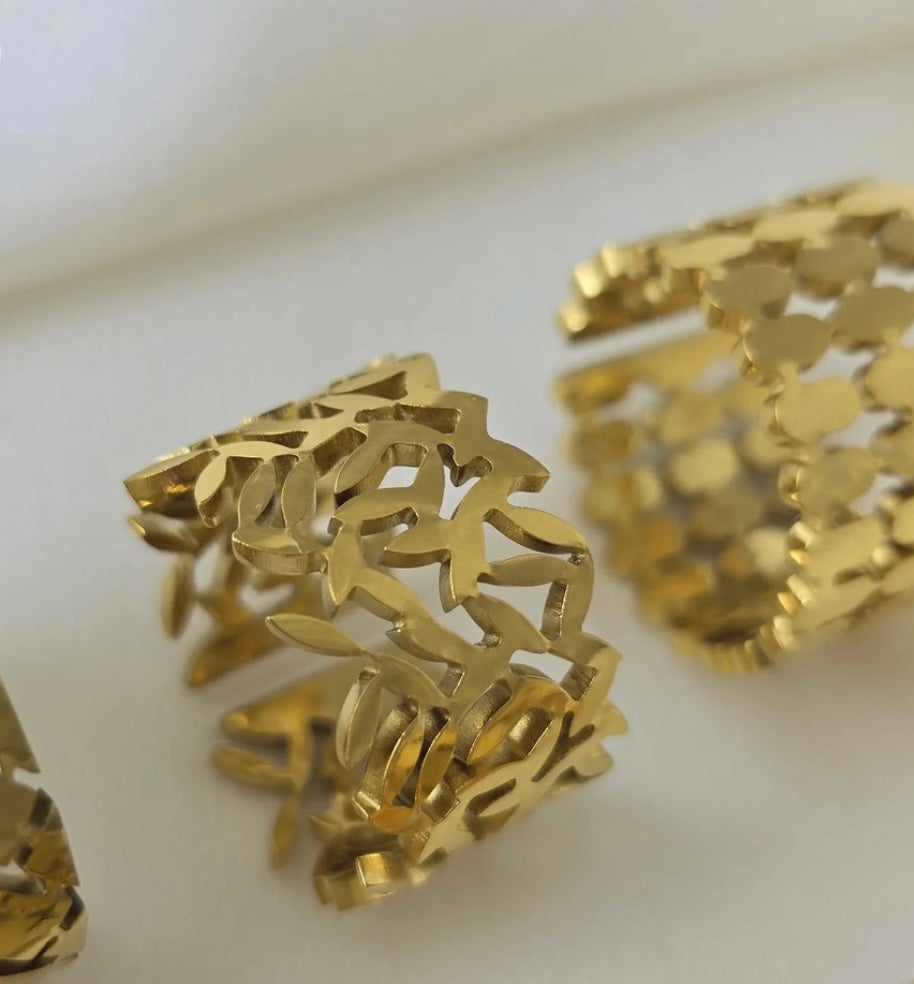 S.steel Cluster Ring (Adjustable)