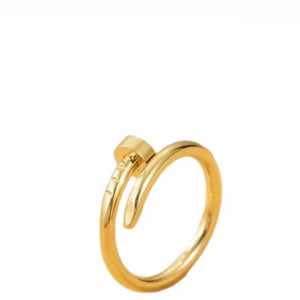 S.steel Gold Nail Ring