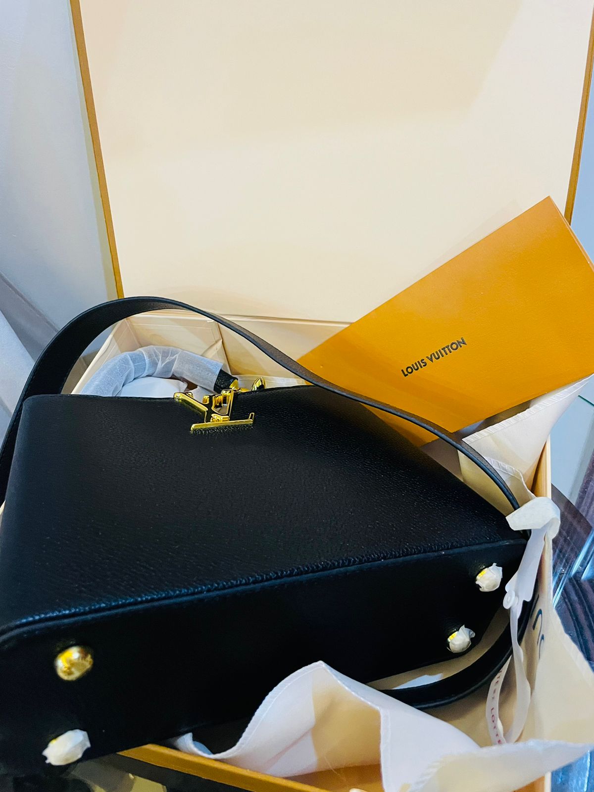 LV cappucine bb hand bag