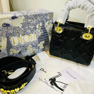 Lady dior black hand bag