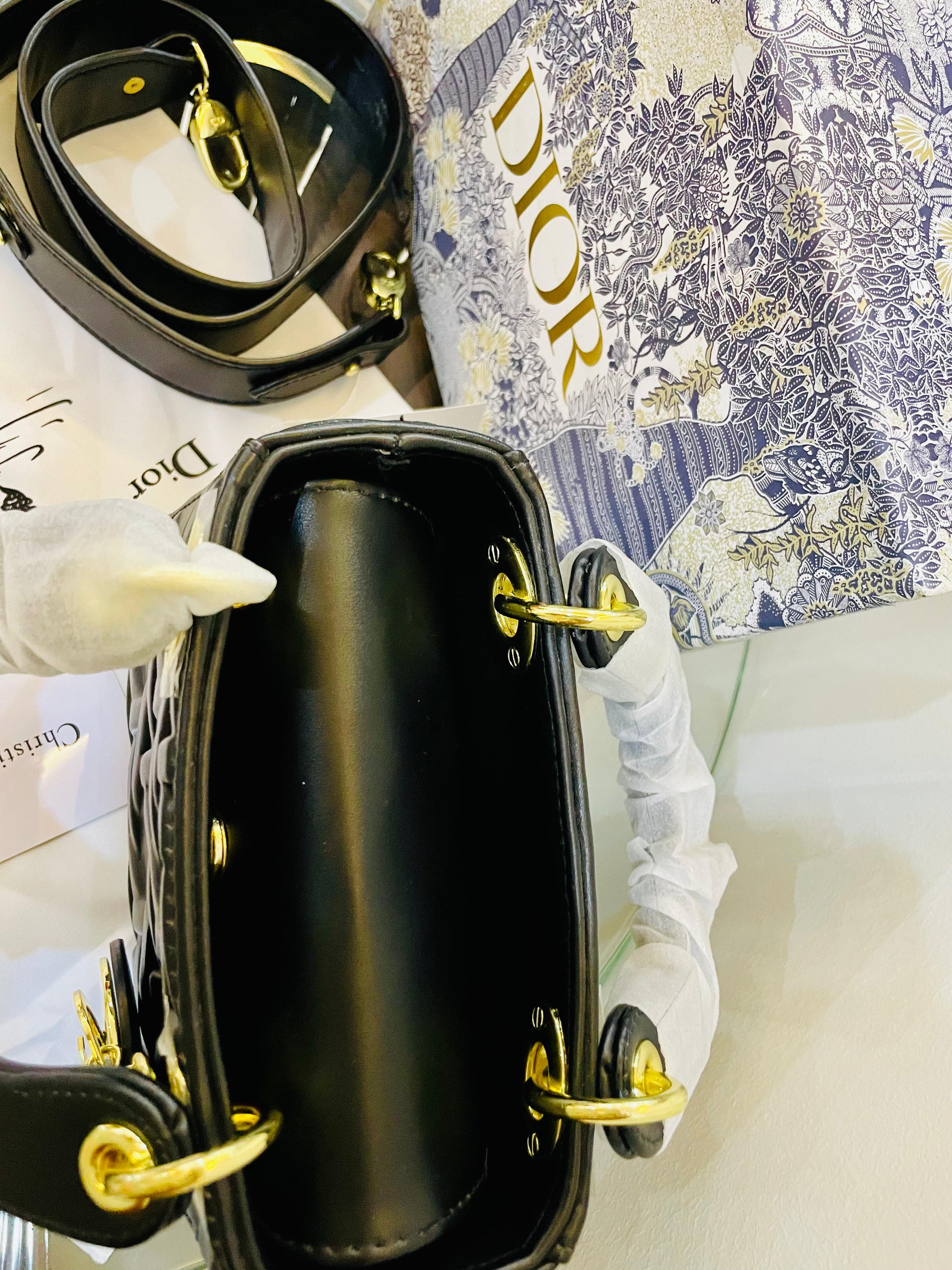 Lady dior black hand bag