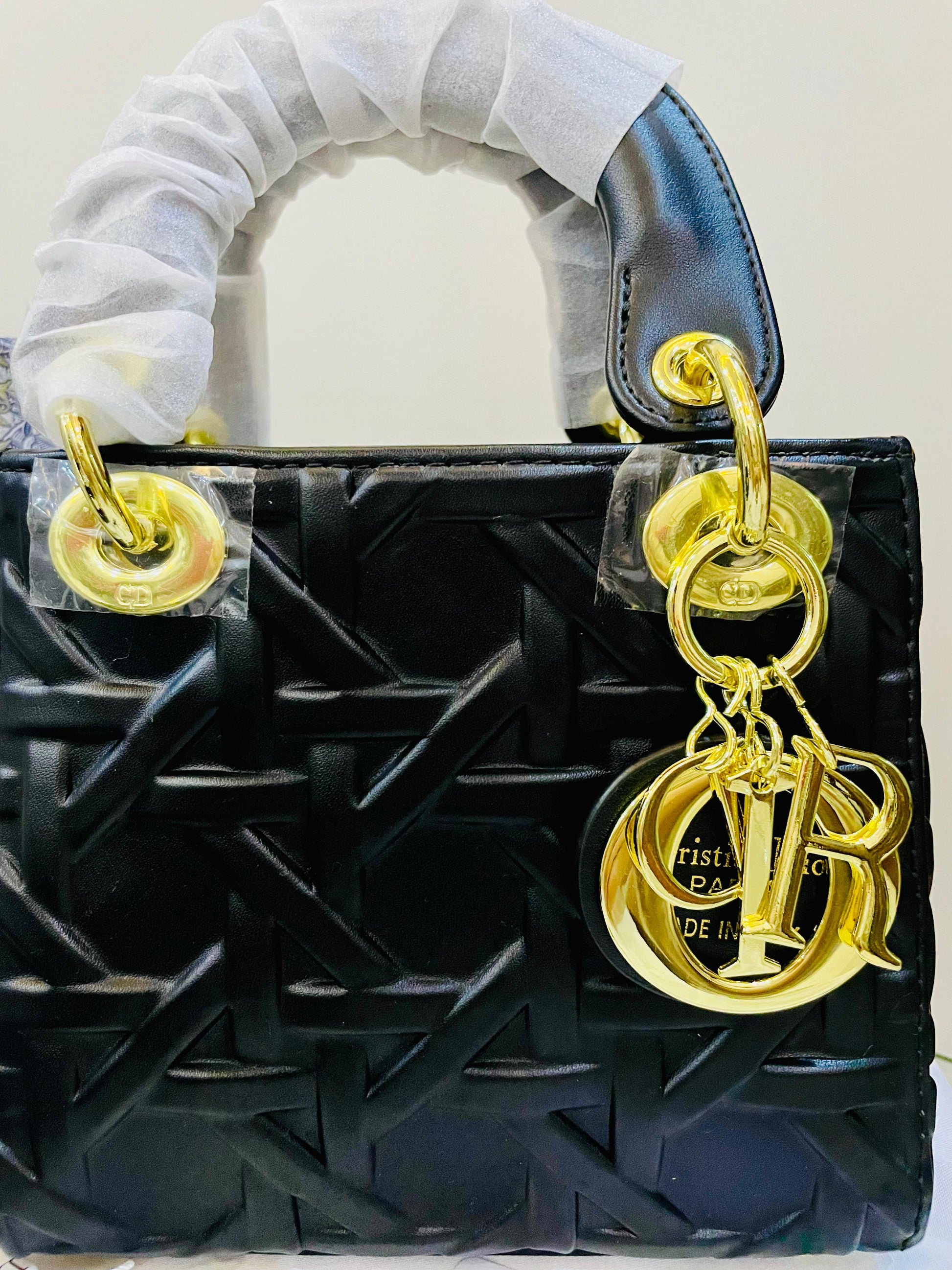 Lady dior black hand bag