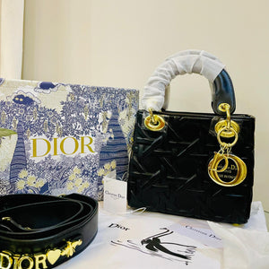 Lady dior black hand bag