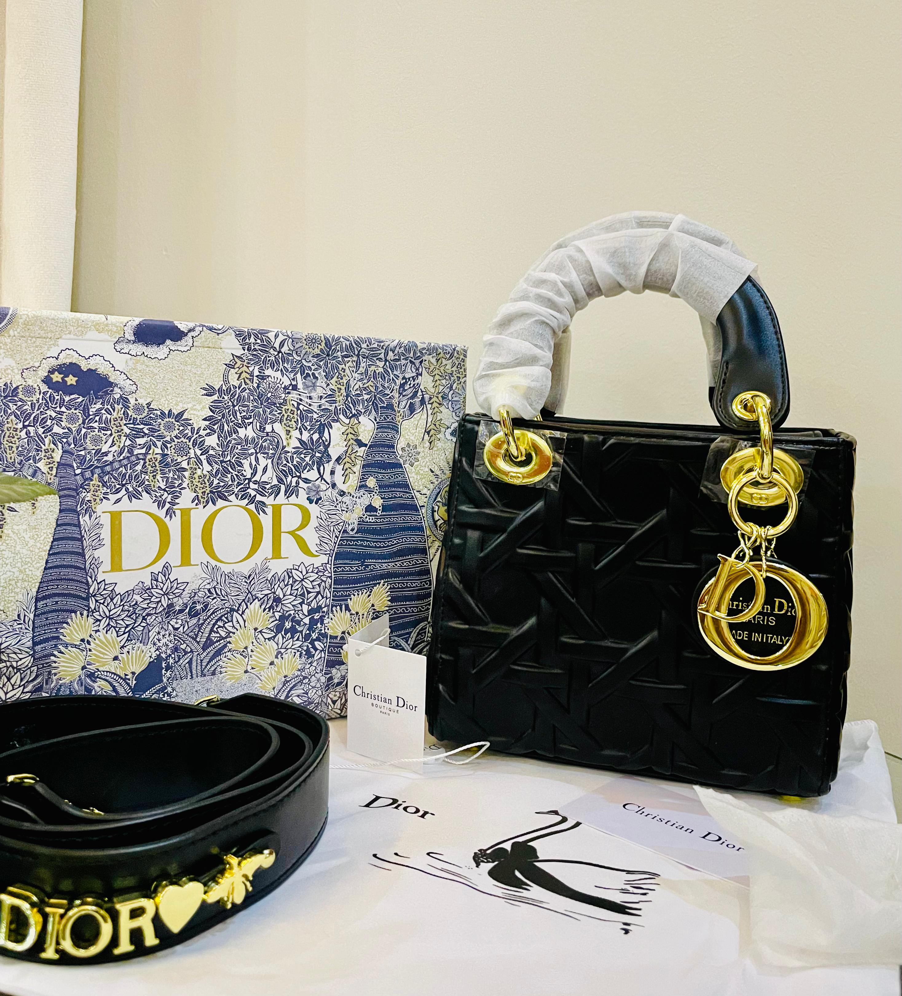 Lady dior black hand bag
