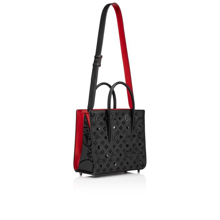 Christian Louboutin Paloma Tote Bag – Black & Red Leather Mini Studded Bag