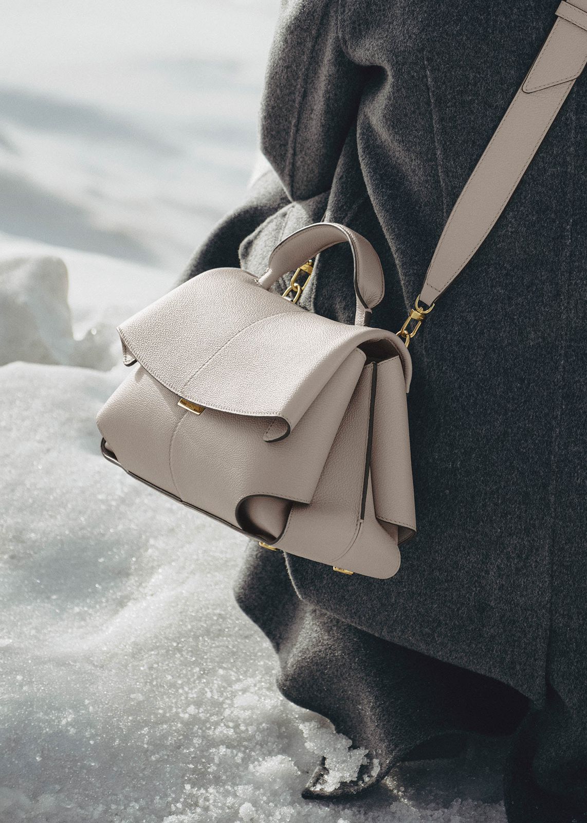 POLÈNE Mokki Handbag with Long Belt