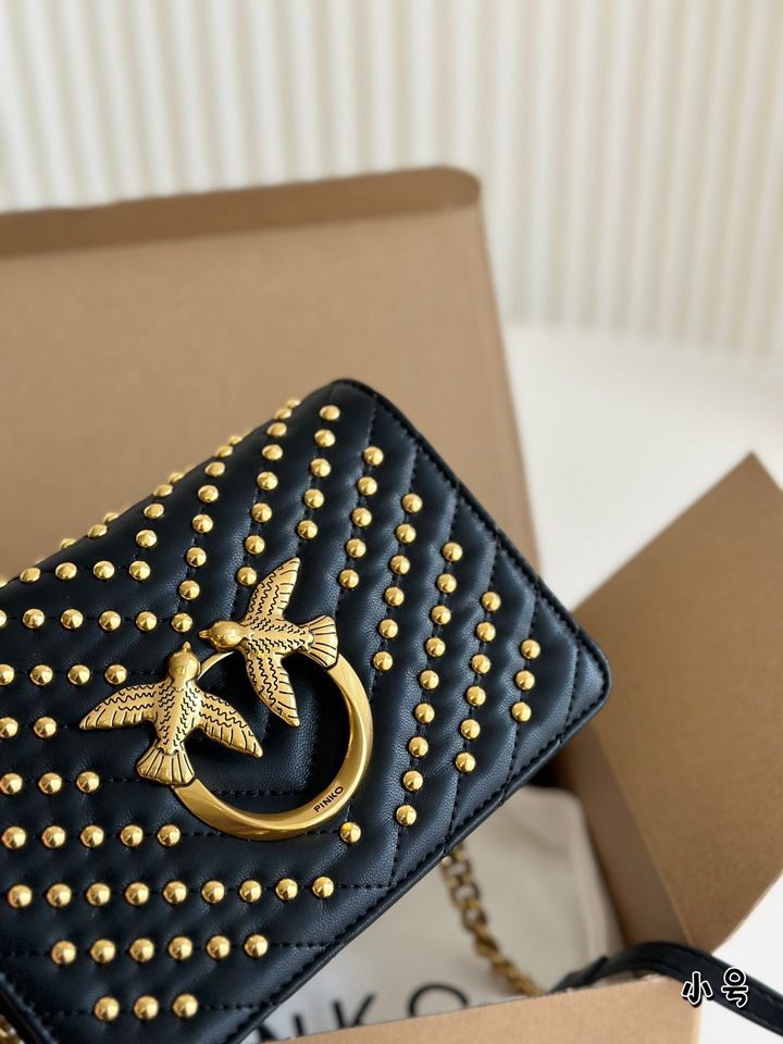 PINKO Crossbody Bag with Long Chain – Master Quality