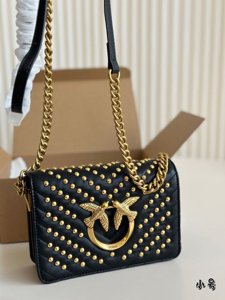 PINKO Crossbody Bag with Long Chain – Master Quality